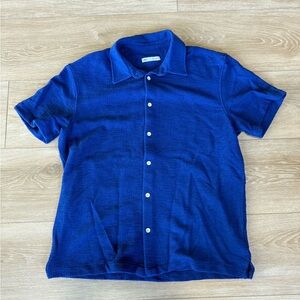 Men's Zara Blue Short Sleeve Shirt